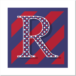 Old Glory Letter R Posters and Art